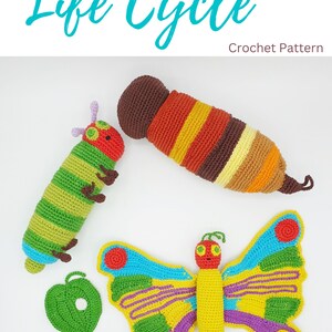 The Very Hungry Caterpillar Life Cycle Play Set Crochet - Etsy Australia