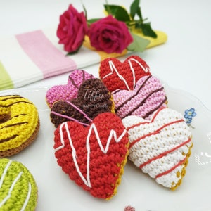 Valentine's Day Mini Donuts X, O and Heart Shape Crochet pattern EN&DE PDF file Instant download image 9