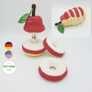 Patron de crochet pour tour à empiler en poire (bicolore) (EN et DE) Fichier PDF à télécharger instantanément