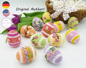 Beautiful Easter egg crochet pattern (EN&DE) - PDF file | Instant download