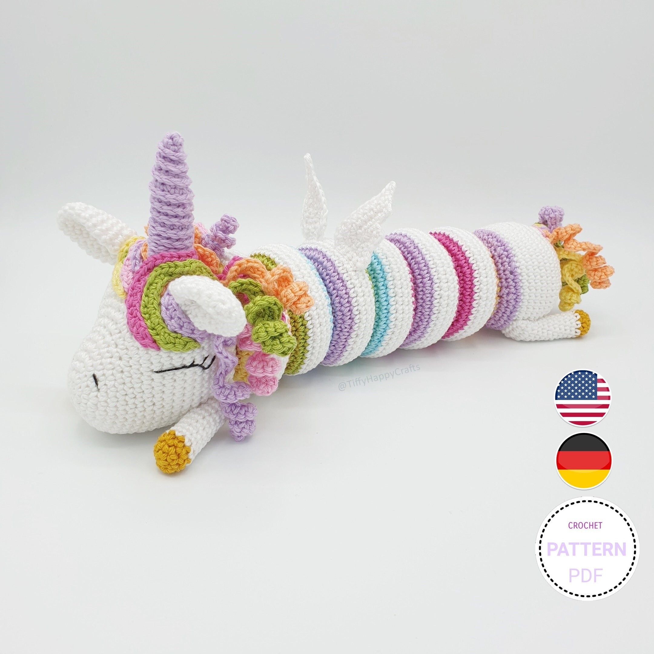 Tiffy the Sleepy Unicorn Stacking Toy Amigurumi Crochet - Etsy