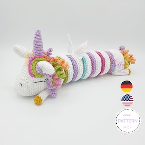 Tiffy the Sleepy Unicorn Stacking Tower Crochet Pattern (EN&DE) PDF File Instant Download