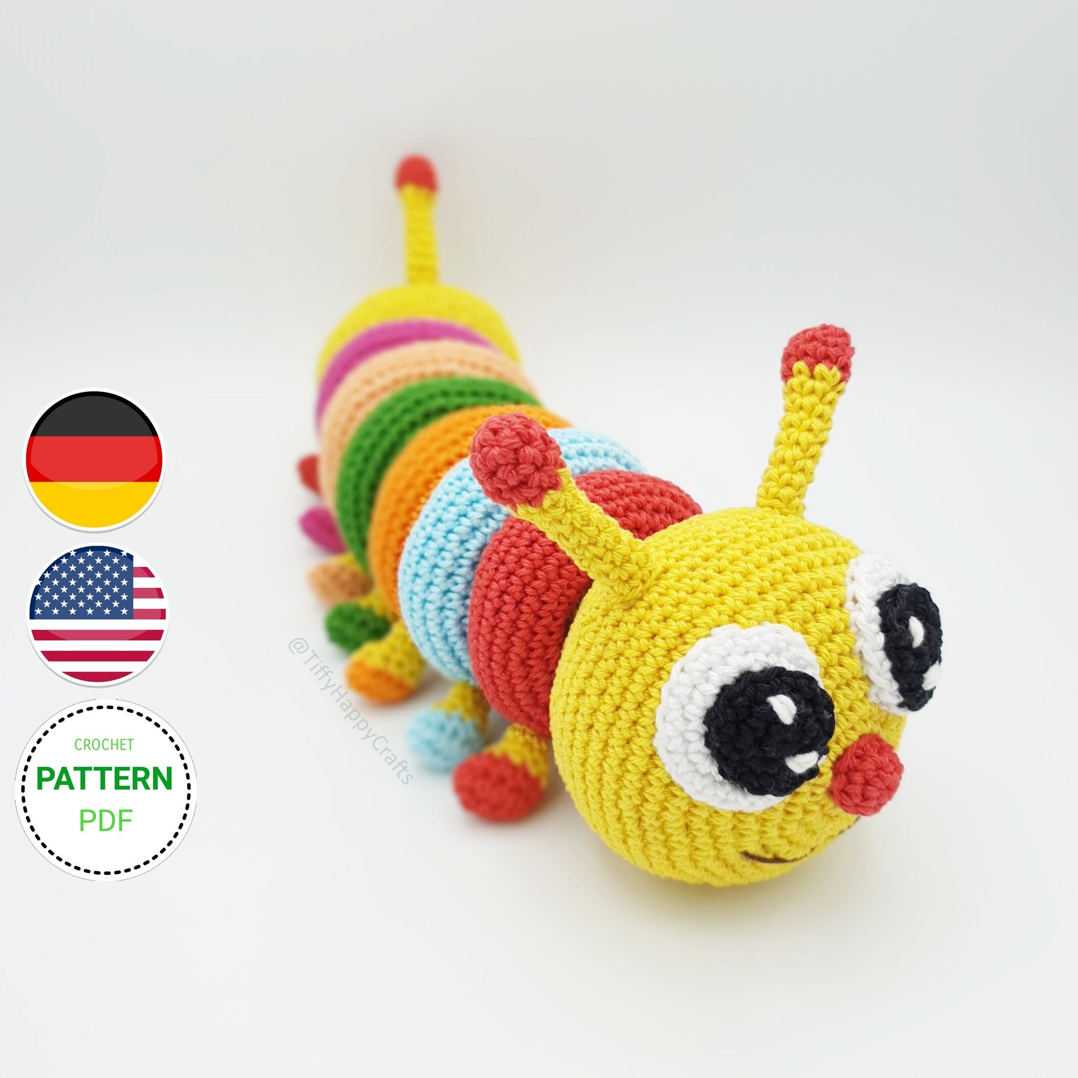 Buy Tiffy the Caterpillar Stacking Toy Easy Crochet PATTERN PDF Online in  India - Etsy