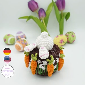 Bunny Butt Cake Crochet Pattern (ENG & DEU) PDF File | Instant Download
