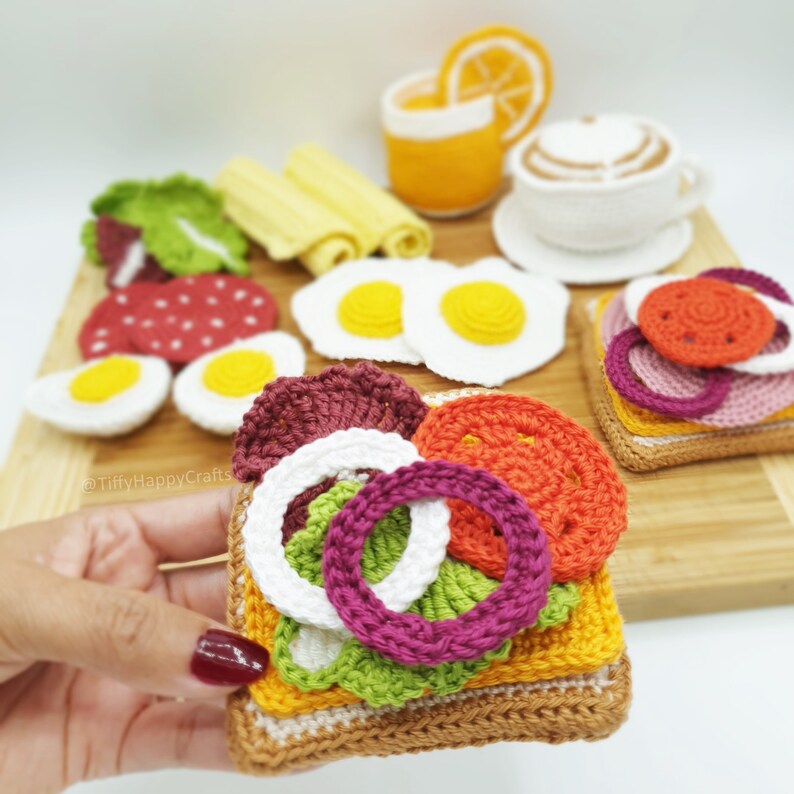 Play Food Big Breakfast Set Crochet Play Food Pattern PDF Etsy
