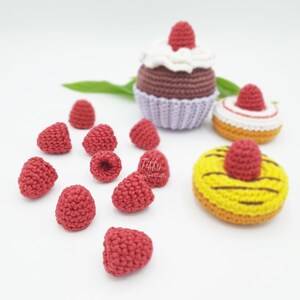 Mini Crochet Raspberry The Adorable Raspberry in 2 Sizes Crochet Pattern in English and German ...