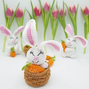 Bunny Set-The Cute Bunny Family Amigurumi Easter Crochet PATTERN PDF in English and German image 3