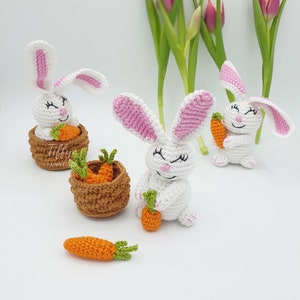 Bunny Set-The Cute Bunny Family Amigurumi Easter Crochet PATTERN PDF in English and German image 7