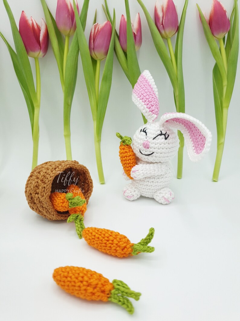 Bunny Set-The Cute Bunny Family Amigurumi Easter Crochet PATTERN PDF in English and German image 6