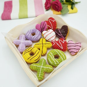 Valentine's Day Mini Donuts X, O and Heart Shape Crochet pattern EN&DE PDF file Instant download image 2