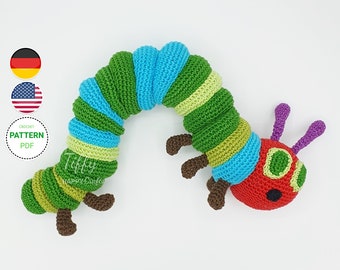 The perfect hungry caterpillar crochet pattern (EN&DE) PDF file | Instant download