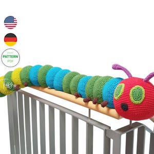 Big Colorful Caterpillar – XXL Crochet Pattern PDF in English & German | Giant Amigurumi Toy Inspired by a Classic Storybook