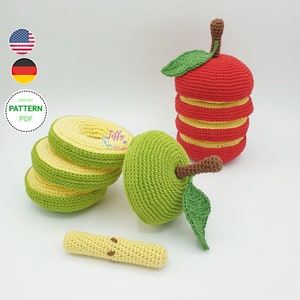 Apple Stacking Tower Crochet Pattern (EN&DE) PDF File Instant Download