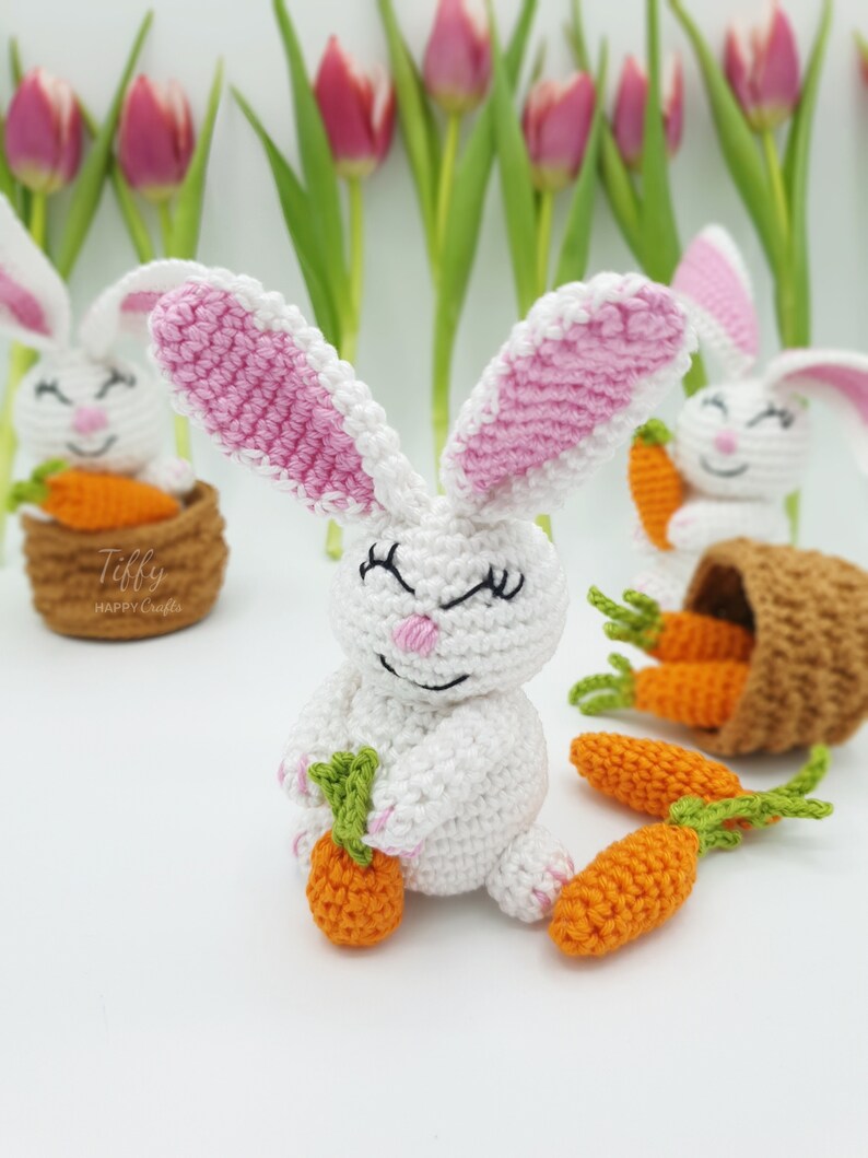 Bunny Set-The Cute Bunny Family Amigurumi Easter Crochet PATTERN PDF in English and German image 5
