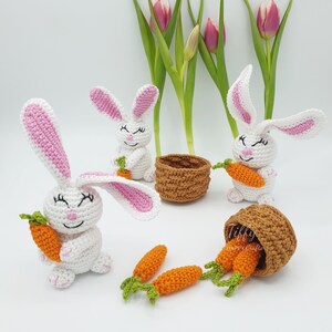 Bunny Set-The Cute Bunny Family Amigurumi Easter Crochet PATTERN PDF in English and German image 2