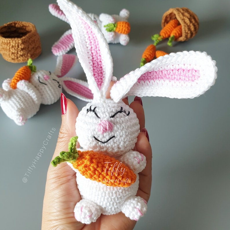 Bunny Set-The Cute Bunny Family Amigurumi Easter Crochet PATTERN PDF in English and German image 10