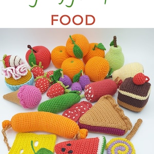 Set-The Gluttonous Caterpillar Nutrition Complete What the Gluttonous Caterpillar has eaten Crochet pattern EN&DE PDF file Instant download image 9