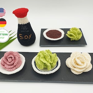 Sushi Seasoning | Kids&#39; Kitchen Playset Crochet Pattern – PDF Download in English and German