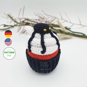 Halloween Spider Cupcake Crochet Pattern (EN&DE) PDF File | Instant Download