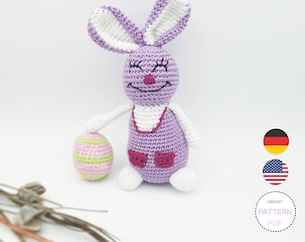 Sweet bunny girl | Easter bunny crochet pattern (EN&DE) PDF file | Instant download