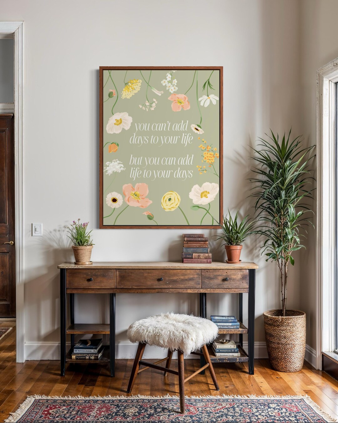Floral Motivational Quote Print | Uplifting Wall Art (digital Download ...
