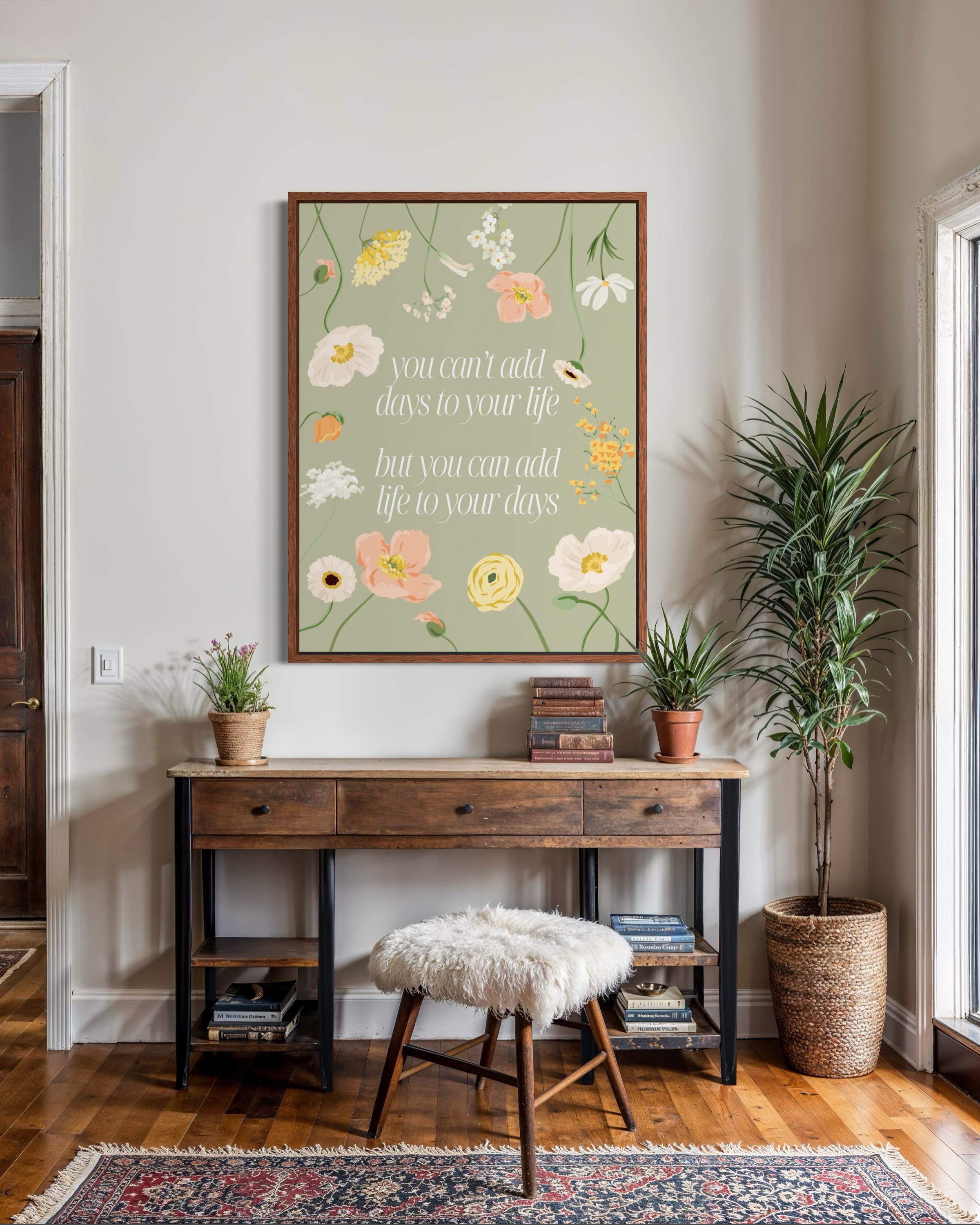Floral Motivational Quote Print | Uplifting Wall Art (digital Download ...