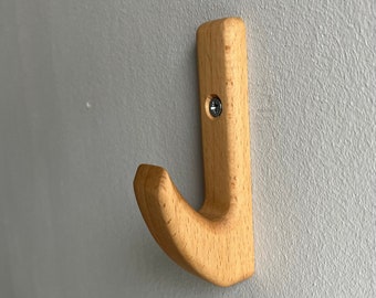 Towel hook beech "Arc-End" with or without drilling