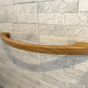 Towel holder oak "Arc-Bar" in various dimensions