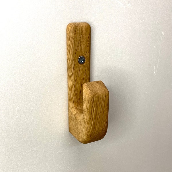 Towel hook oak “The Rail-End” with or without drilling