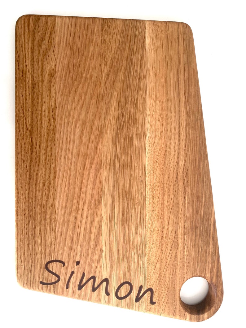 Breakfast board oak with individual engraving, cutting board, board personalized, epoxy resin coffee, breakfast, board, image 2