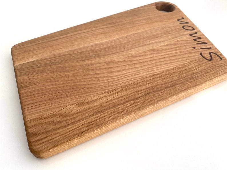 Breakfast board oak with individual engraving, cutting board, board personalized, epoxy resin coffee, breakfast, board, image 3