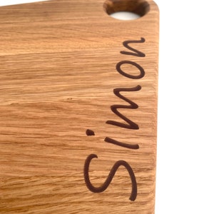 Breakfast board oak with individual engraving, cutting board, board personalized, epoxy resin coffee, breakfast, board, image 5