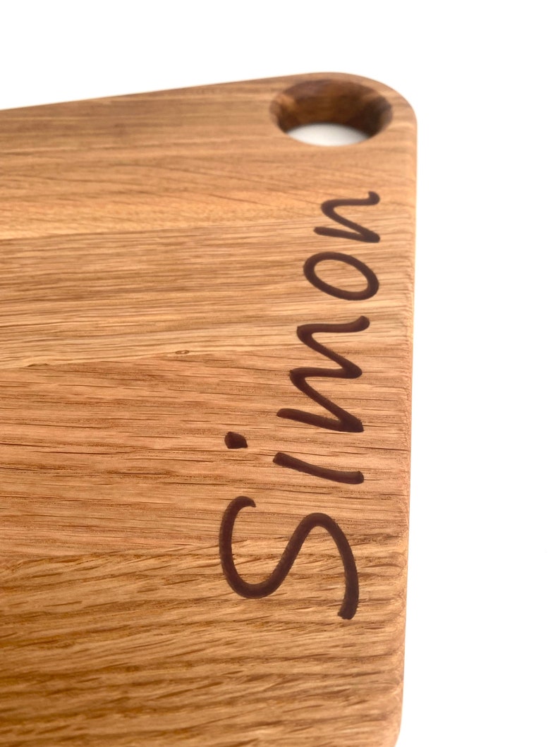Breakfast board oak with individual engraving, cutting board, board personalized, epoxy resin coffee, breakfast, board, image 5