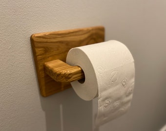 Toilet paper holder oak, toilet roll holder, toilet roll holder, toilet roll holder “The Rail”