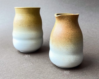 TURMERIC & CHALK Small Bullet Vases Handmade Ceramic