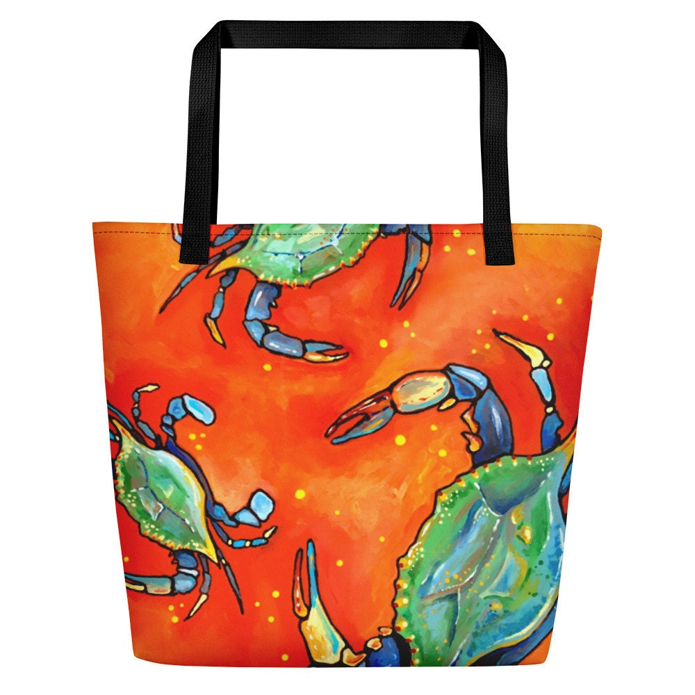 Blue Crab Beach Bag Etsy