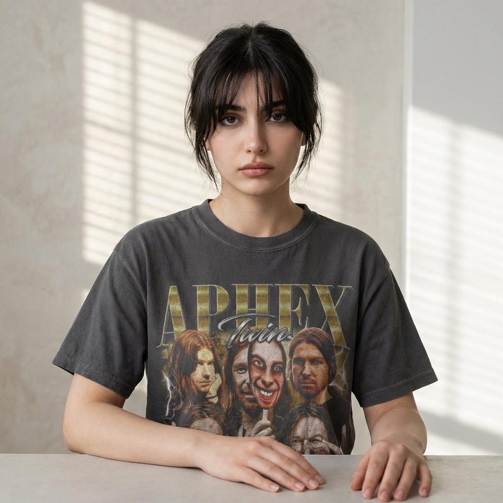 限定版 Aphex Twin ヴィンテージ Tシャツ、男女兼用ギフト ユニ