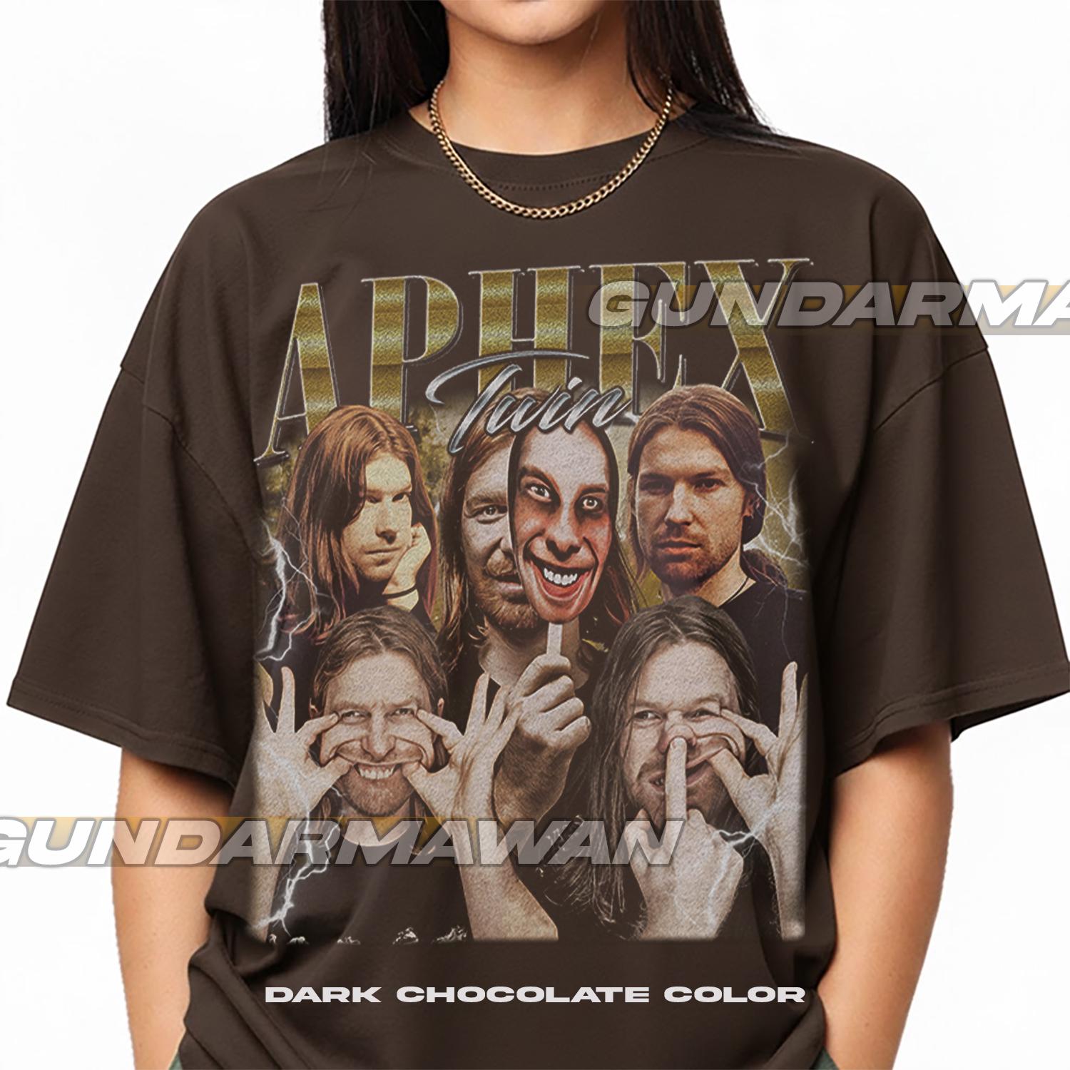 Justice ジャスティス バンドTシャツ ダフトパンク aphex twin 限定版 Aphex Twin ヴィンテージ Tシャツ、男女兼用ギフト ユニ