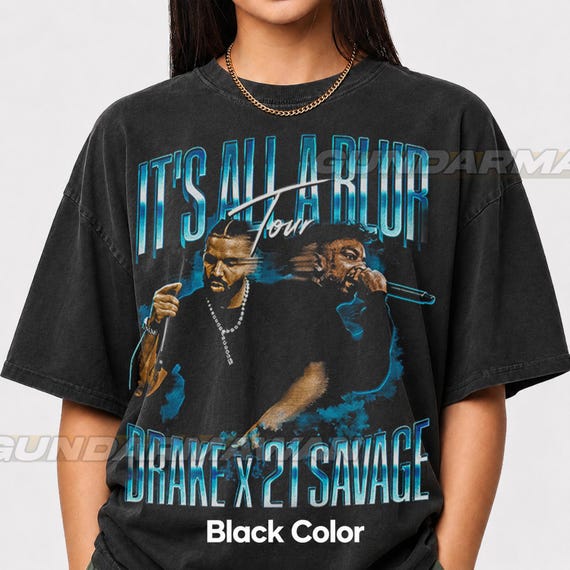 Drake X 21 Savage It's All A Blur Tour Unisex Softstyle T-shirt