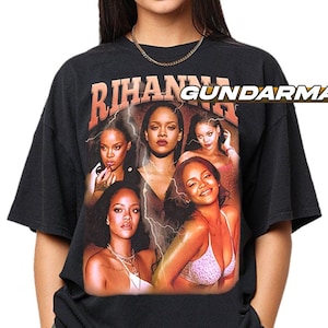 Rihanna Singer and Businesswoman T-Shirt, Badgal T-shirt , Retro Vintage 90&#39;s Hip Hop Rap Tour t shirt, bad girl riri, rihanna t shirt HA-01