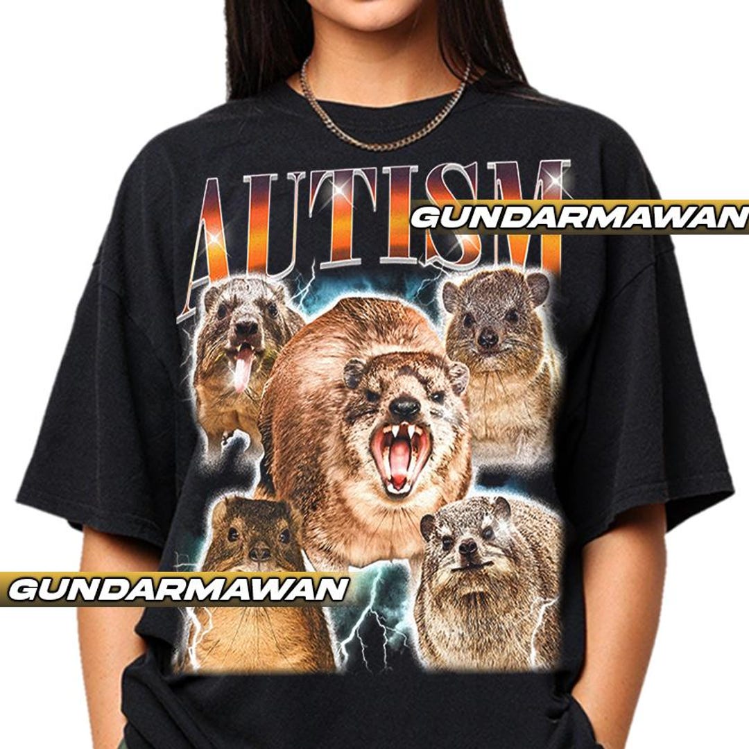 Maglietta vintage Hyrax Autism in edizione limitata, regalo per
