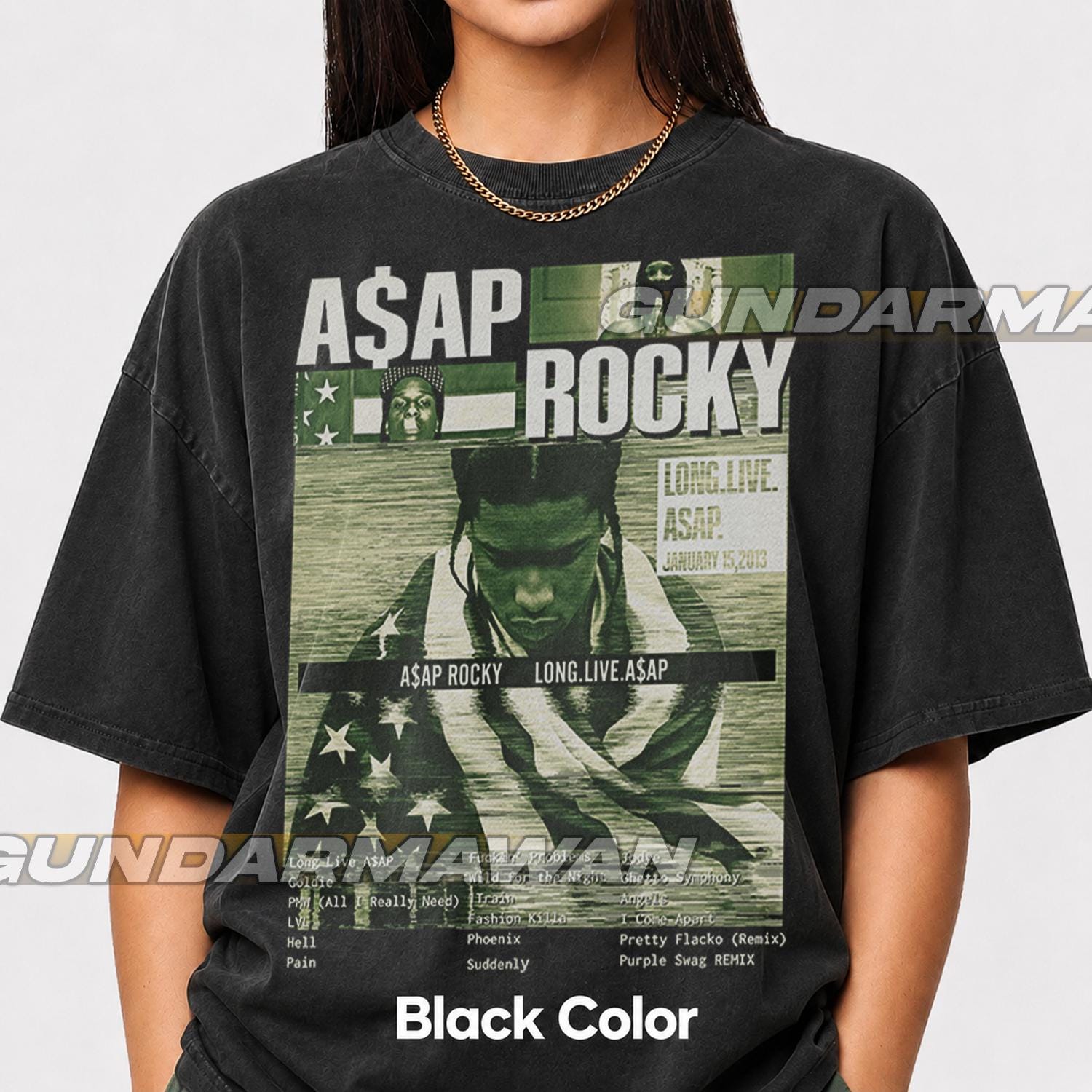 ASAP ROCKY Rapper Vintage Shirt, Asap Rocky Homage Tshirt, Asap