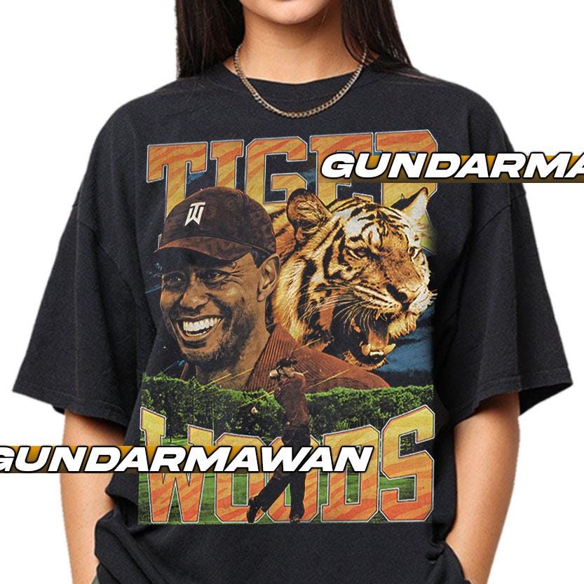 Tiger Woods Vintage T-shirt, Tiger Woods Homage Shirt, Tiger Woods