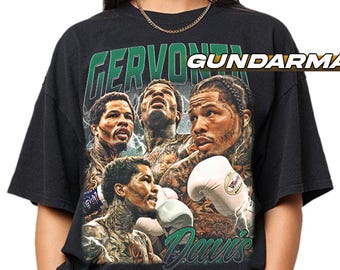 Camiseta vintage de boxeador profesional Gervonta Davis. Regalo vintage de Gervonta Davis para él y para ella. La mejor idea de regalo para fans. Timnas FD.