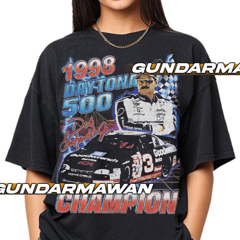 T-shirt Dale Earnhardt Daytona 500 de 1998, style NASCAR vintage, motif rétro champion, cadeau idéal pour les fans (femmes et hommes). image 7