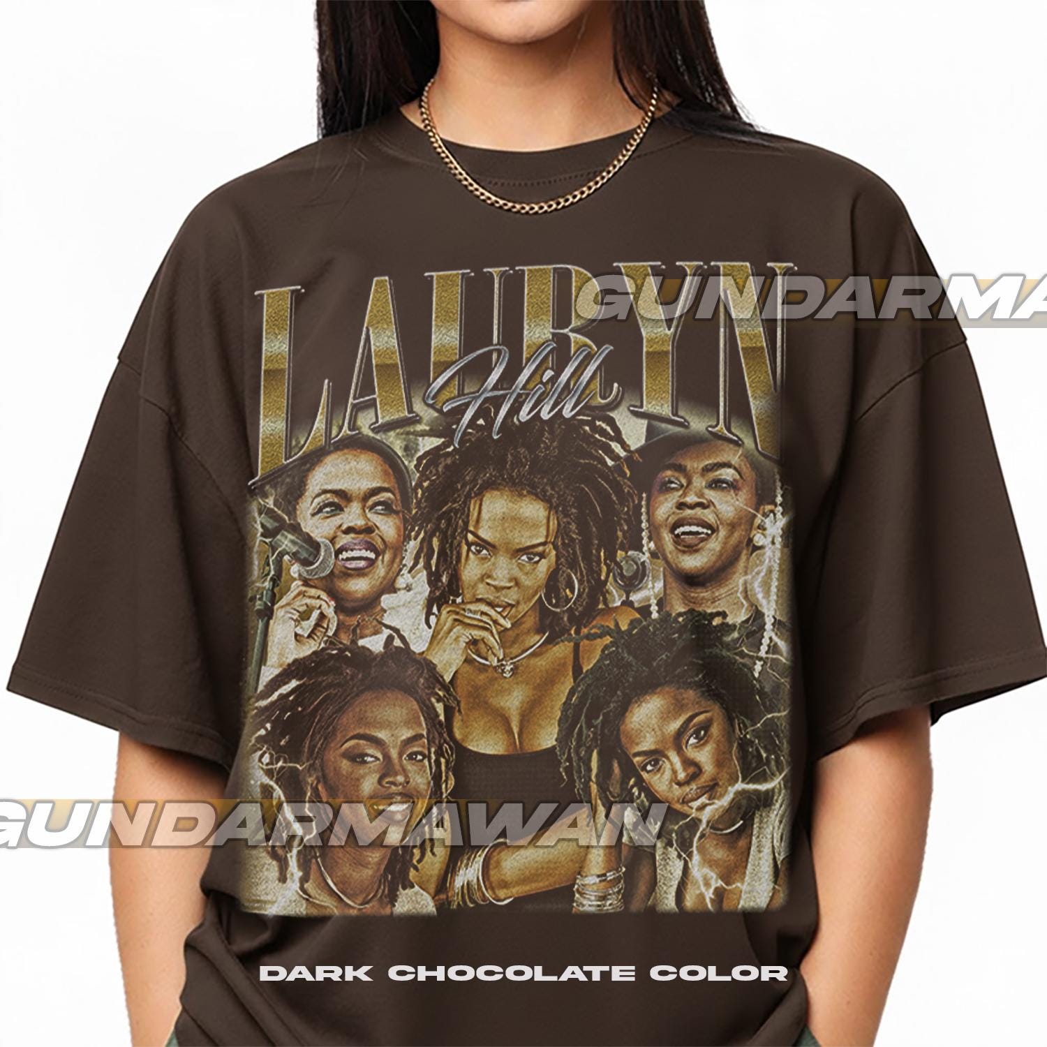 ローリン・ヒル限定ヴィンテージTシャツ、男女兼用ギフトTシャツ