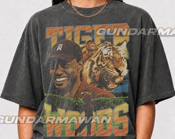 Tiger Woods Vintage T-Shirt, Tiger Woods Homage Shirt, Tiger Woods Bootleg Tee, Tiger Woods 90s Champion, Tiger Woods Fan, Tiger Woods FD
