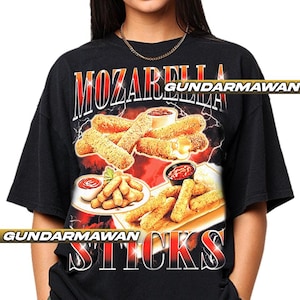 Camiseta vintage de palitos de mozzarella de edición limitada, regalo para mujer y hombre. Camiseta unisex / Timnas