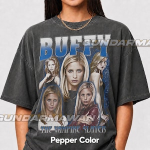 Buffy the Vampire Slayer Shirt, Retro 90s Comfort Colors Buffy the Vampire Slayer T Shirt, Sarah Michelle Gellar Shirt, Movie & TV Show FD