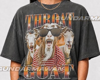 Throat Goat T-Shirt, Offensive Unisex Tee, Inappropriate Funny Gag Gift, Gen Z Meme Tees, Prank Tee, Funny Meme Shirt, Funny Patriotic FD
